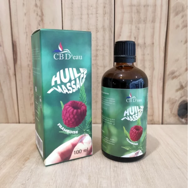 Huile de Massage au CBD à la Framboise – CBD’eau