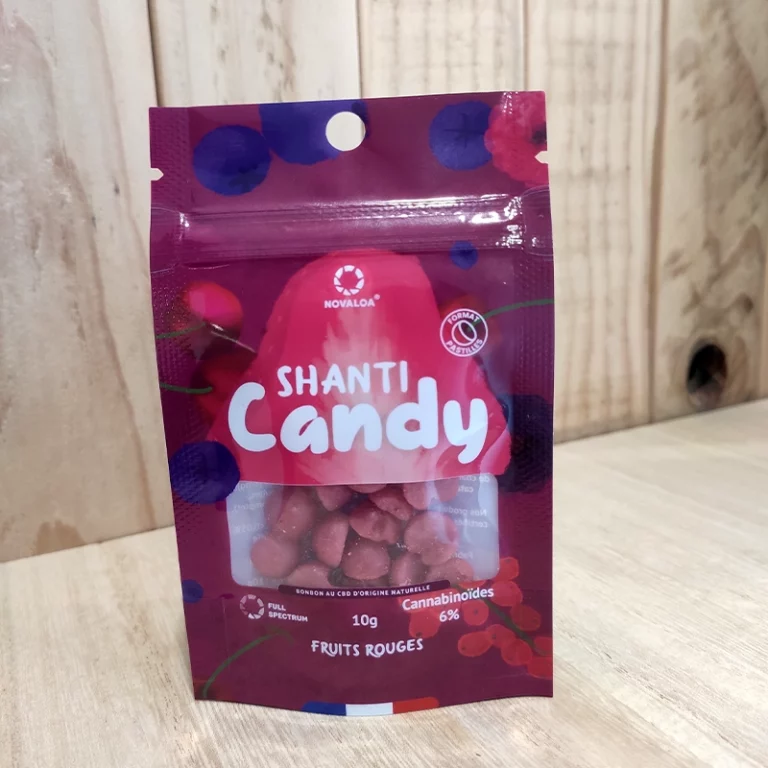 Shanti Candy bonbons cbd cbn cbg cannabidoides fullspectrum novaloa fruits rouges