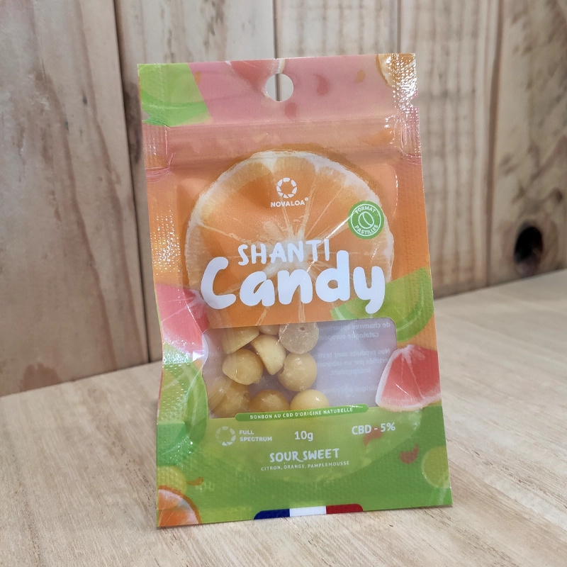 Shanti Candy bonbon au CBD 5% naturel fullspectrum novaloa citron orange pamplemousse