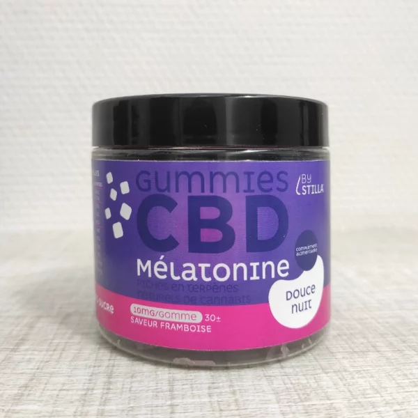 Gummies CBD mélatonine douce nuit framboise by stilla