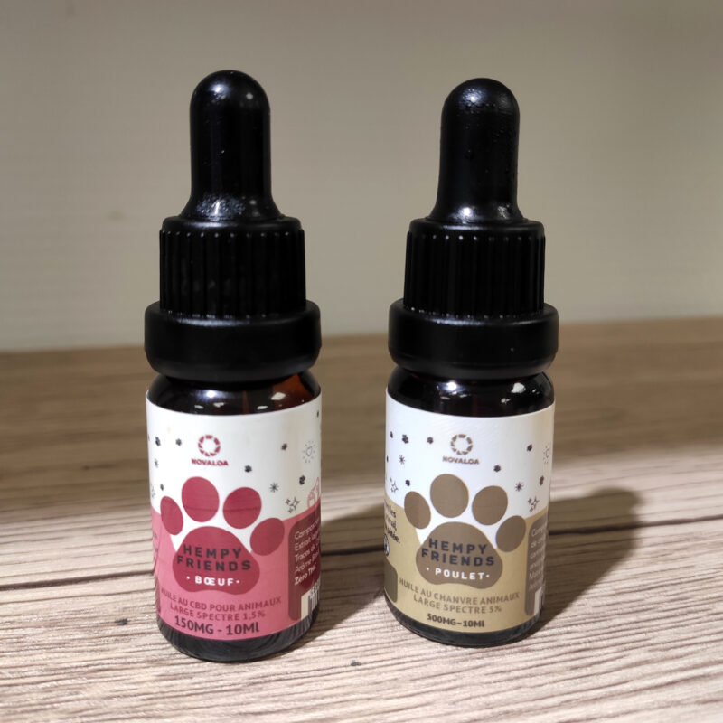 Huiles au CBD large spectre pour animaux