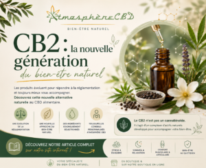 Lire la suite à propos de l’article Le CB2 : une nouvelle génération de produits bien-être arrive chez Atmosphère CBD